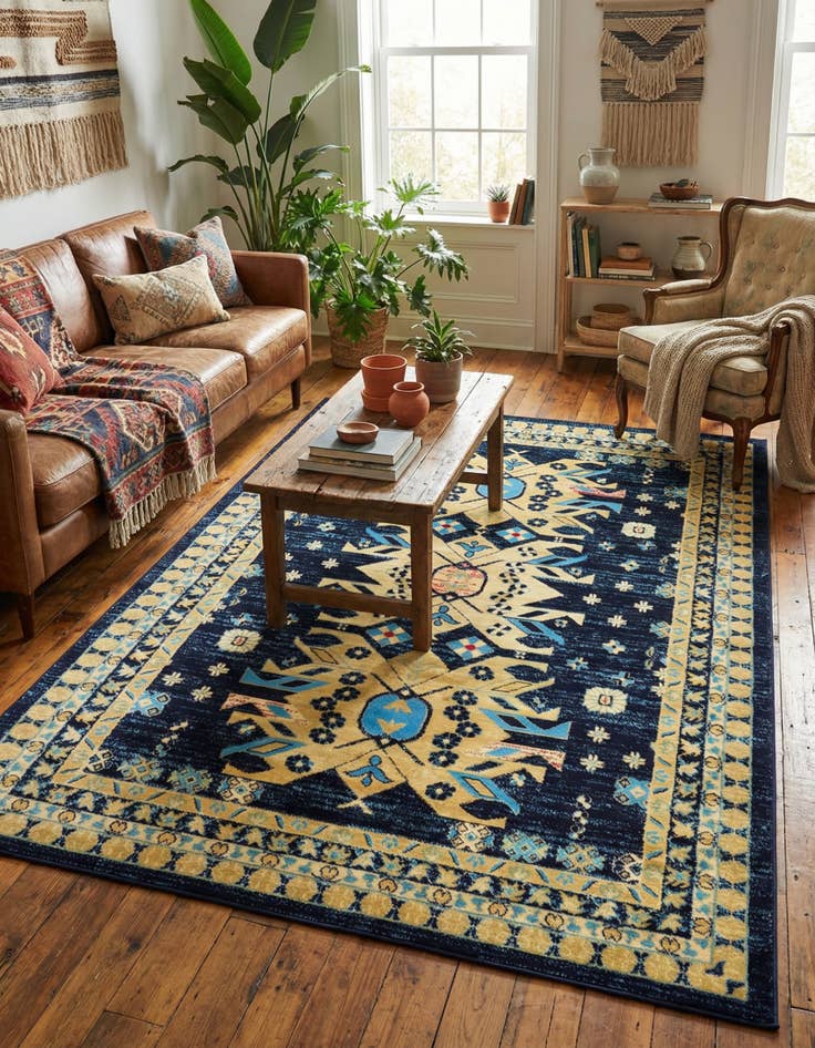 Detail image of 6' x 9' Heriz Design Rug