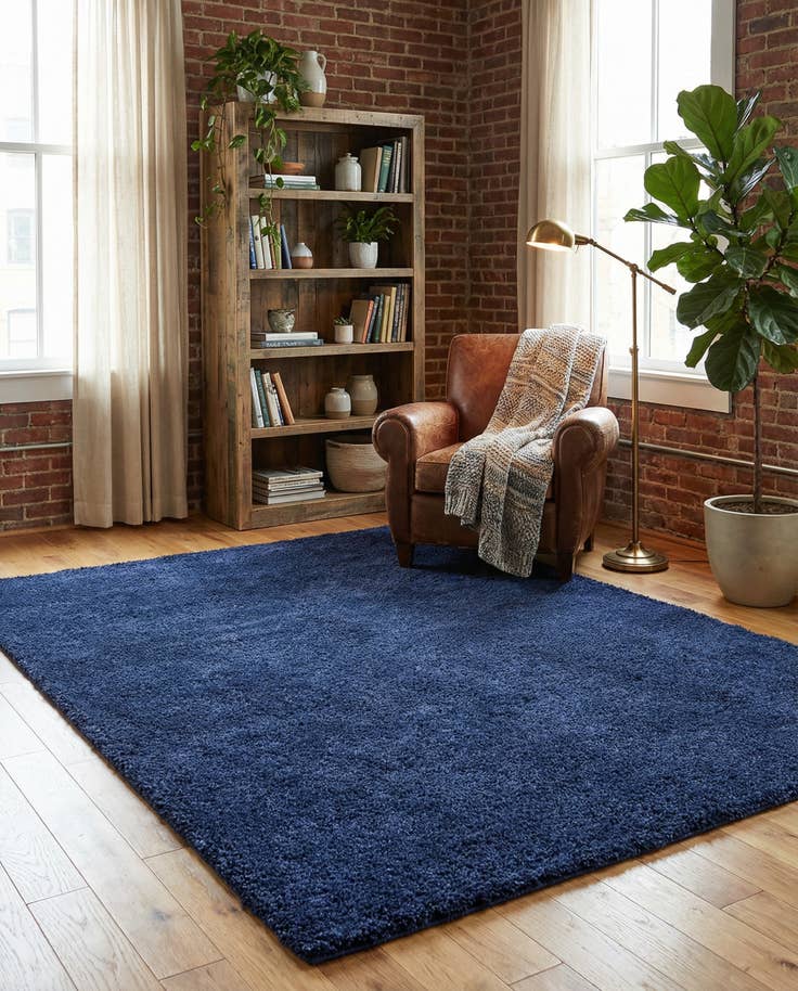 Detail image of 7' 10 x 11' Solid Frieze Rug