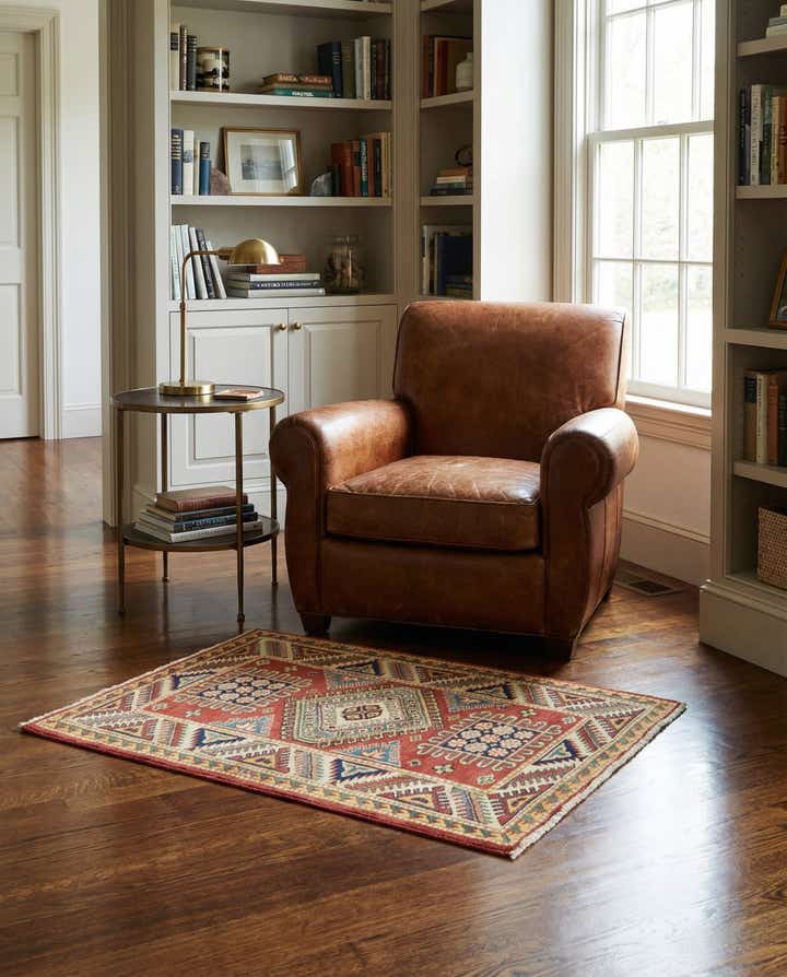 2' 9 x 4' Hand Knotted Kazak Rug