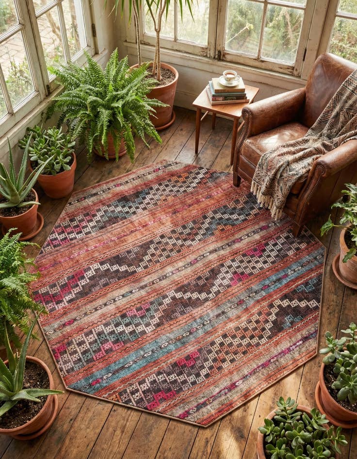 Detail image of 7' 6 x 7' 6 Timeless Octagon Rug