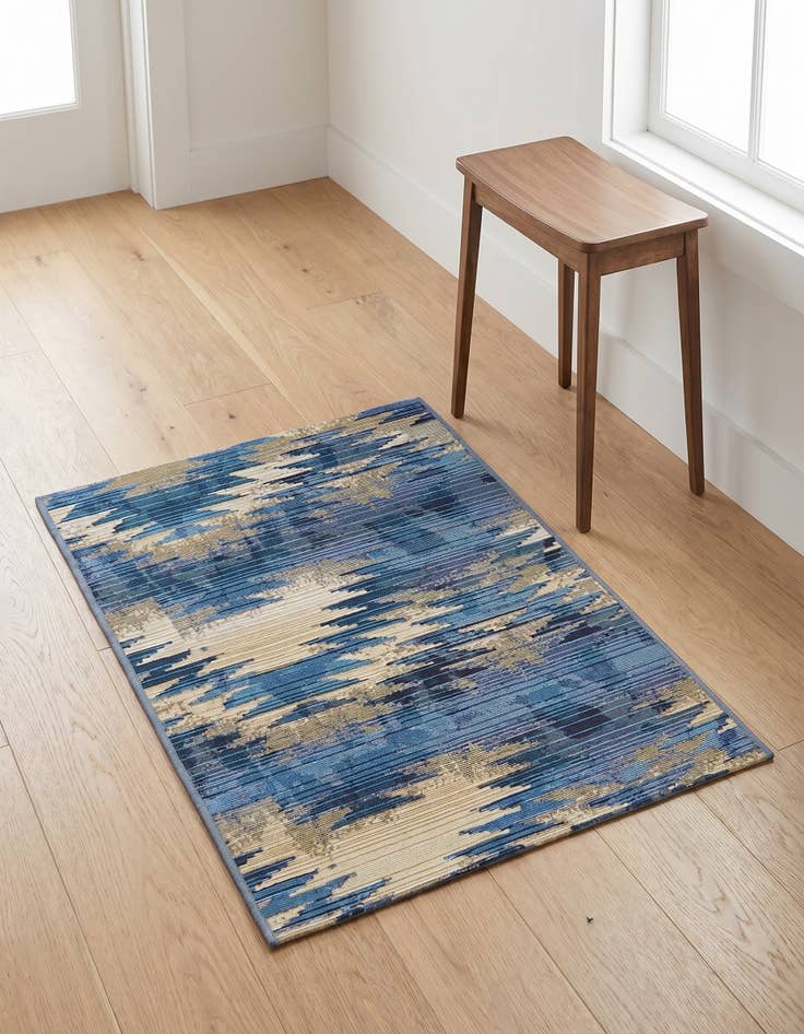Detail image of 2' 2 x 3' Easy-Clean Modern Indoor / Outdoor Rug