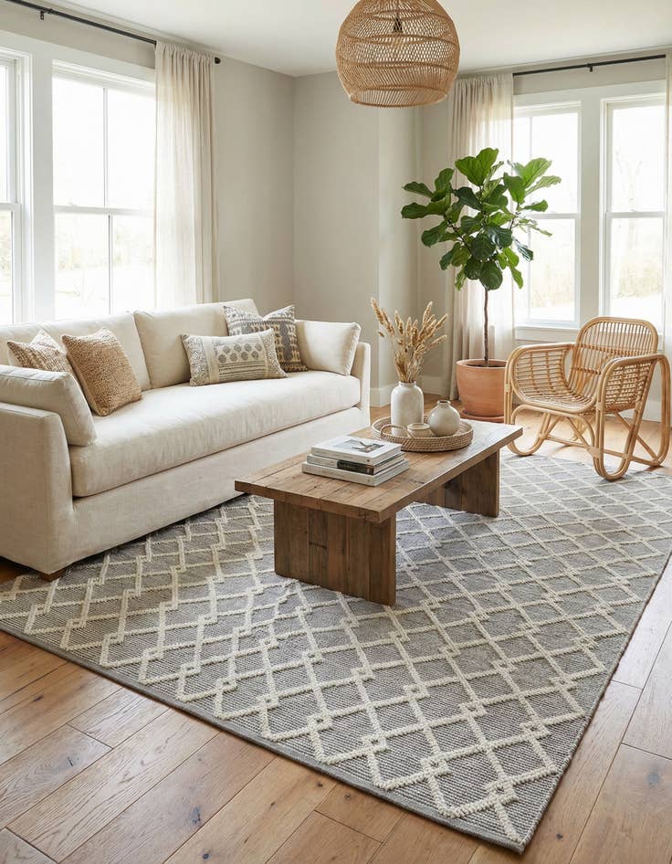 Detail image of 7' 10 x 10'  Hand Knotted Jill Zarin Dorset Rug