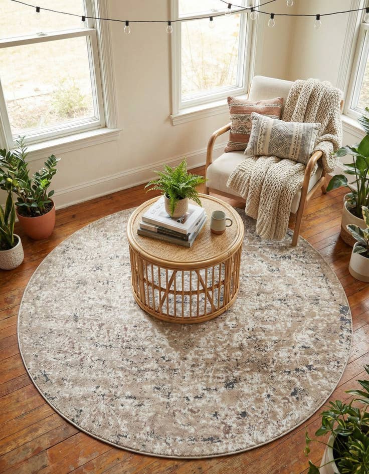 Detail image of 7' x 7' Oregon Round Rug