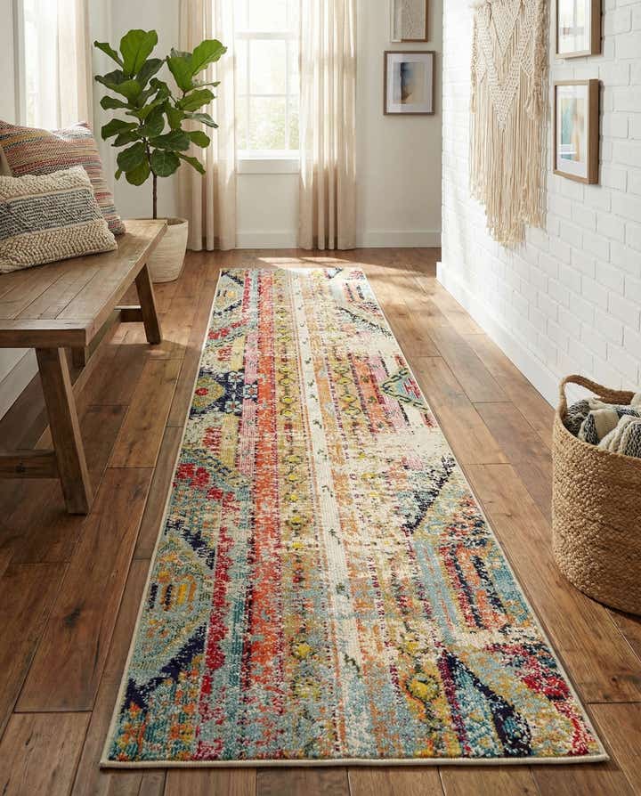 80cm x 365cm Waschbar Santa Fe Läufer Teppich