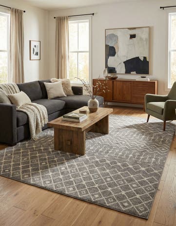 9' x 12' Moroccan Trellis Rug