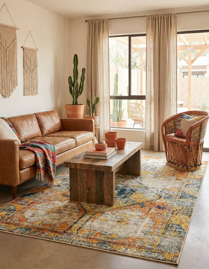 Detail image of 5' x 8' Washable El Paso Rug