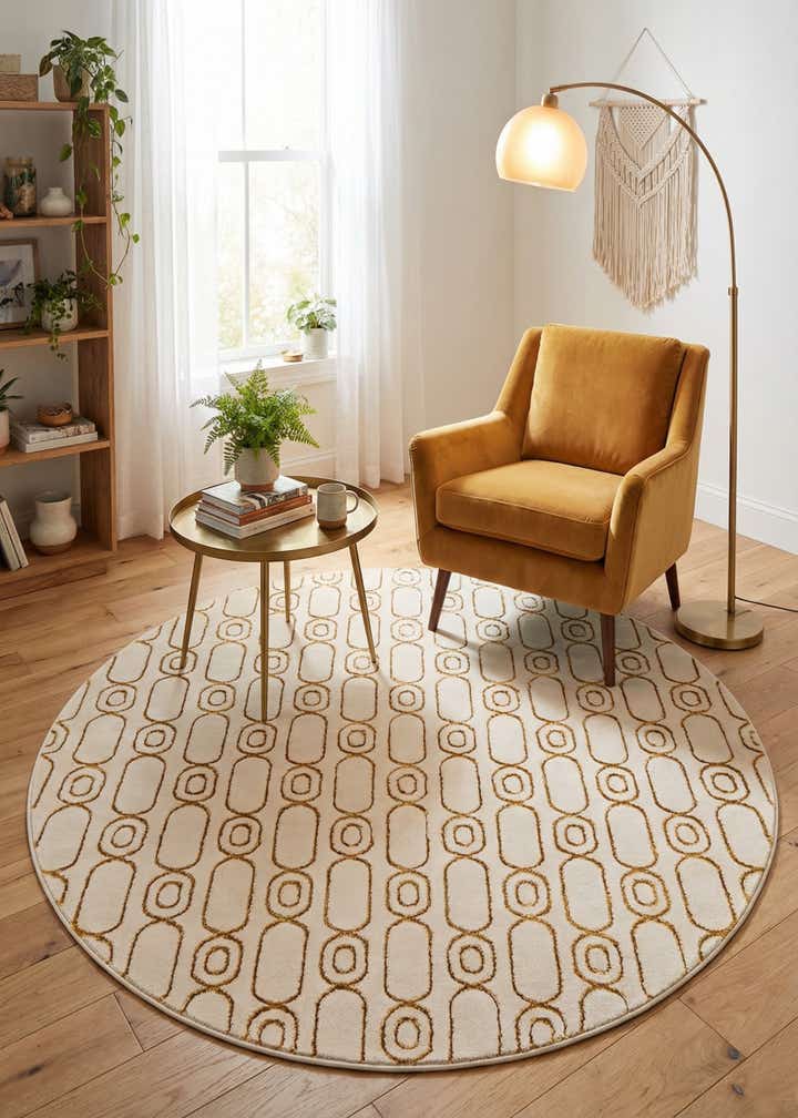 6' x 6' Vogue Geo Round Rug