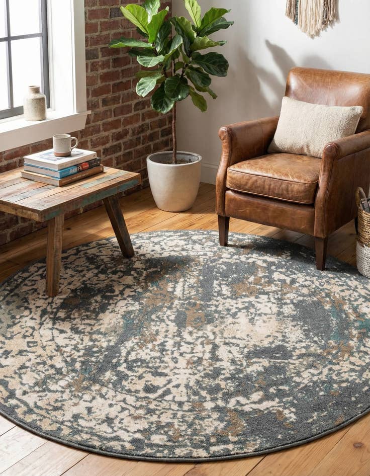 Detail image of 5' 3 x 5' 3 Mojave Round Rug