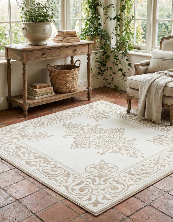 Detail image of  7' 10 x 7' 10 Hermitage Square Rug