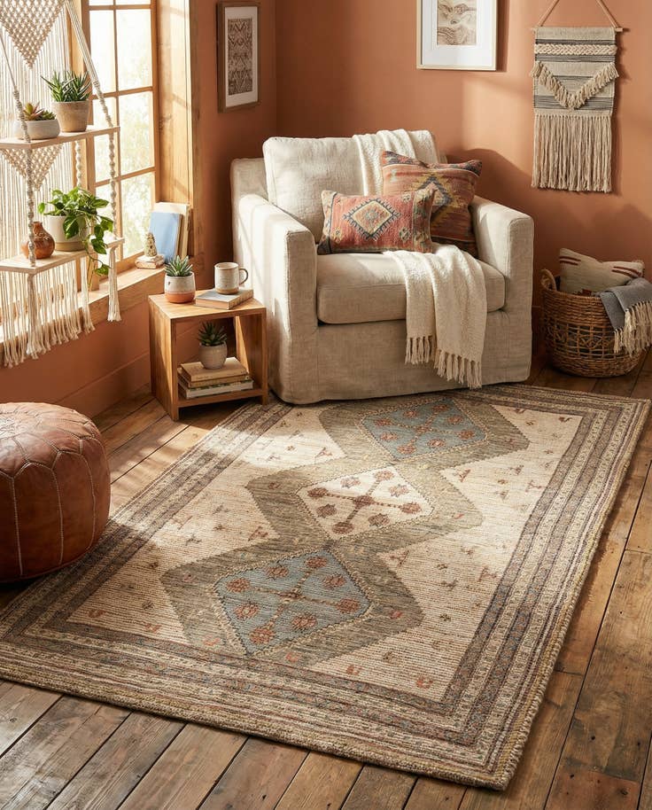 Detail image of 5' 1 x 8' Chenille Jute Rug