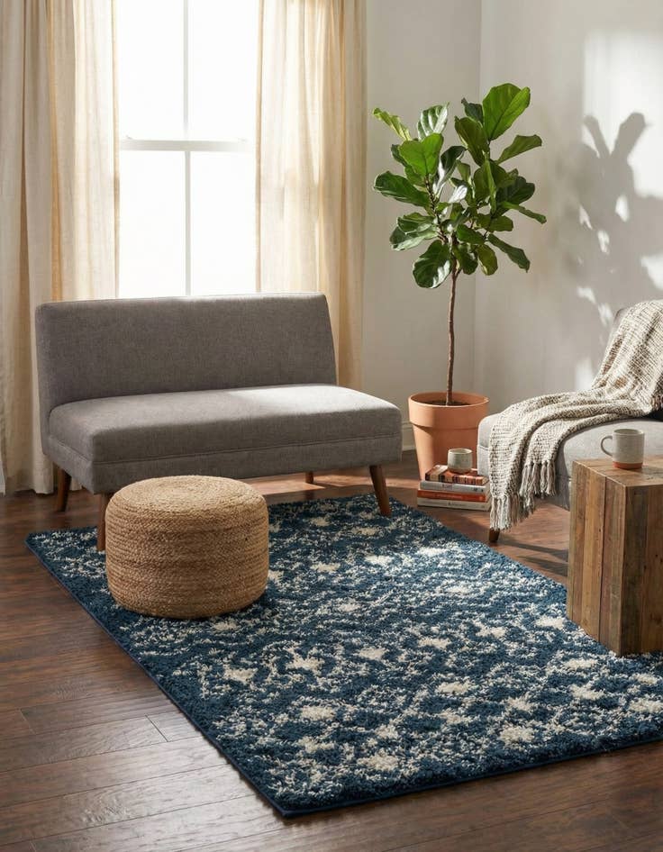 Detail image of 3' x 5' 3 Moroccan Trellis Shag Rug