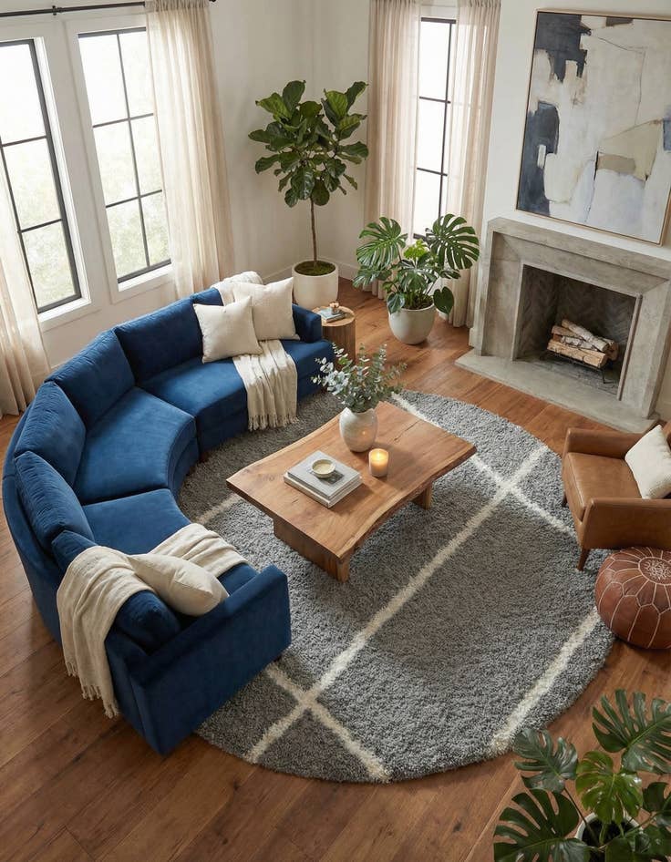 Detail image of 10' x 10' Infinity Shag Round Rug