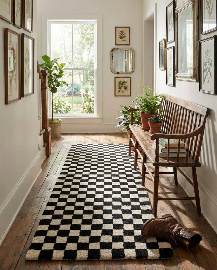 Detail image of 2' x 6' 1 Hand Tufted Wool Runner Rug