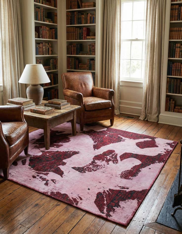 Detail image of 5' 2 x 6' Hand Knotted Ultra Vintage Persian Wool Square Rug