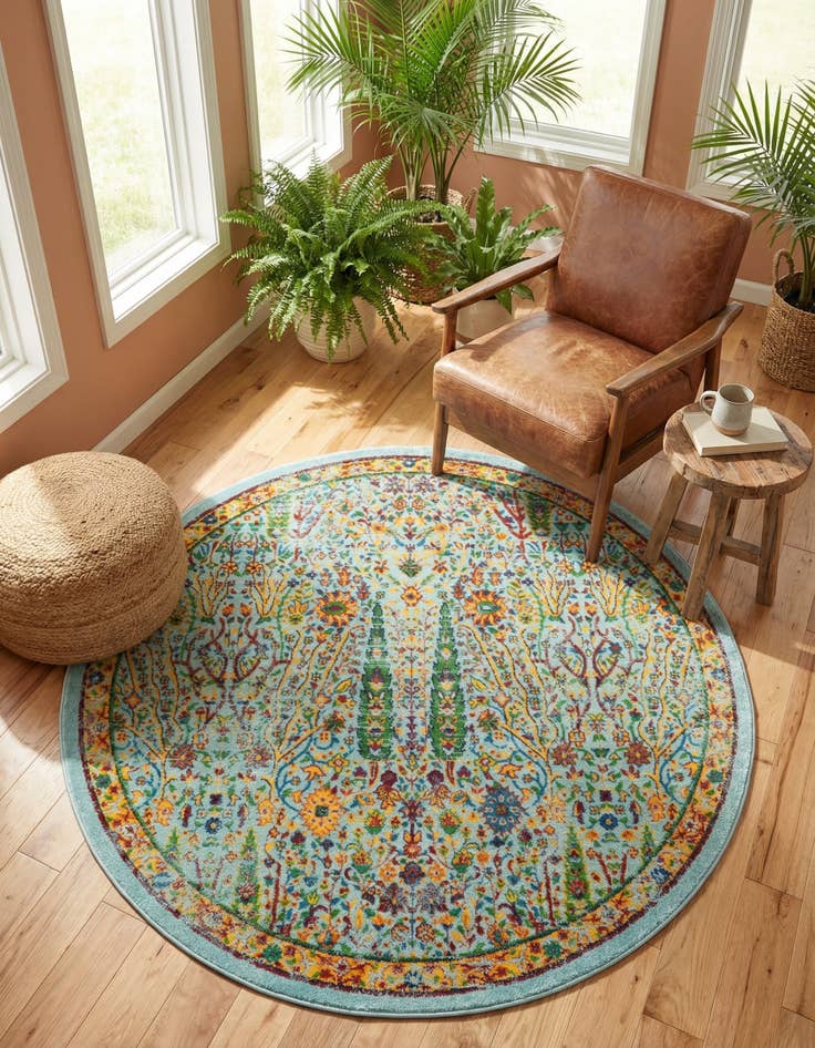 Detail image of  6' x 6' Calypso Round Rug