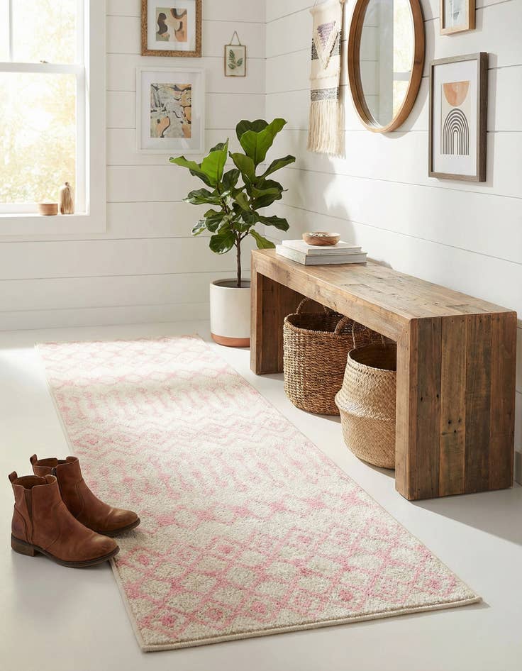 Detail image of 2' x 5' Moroccan Trellis Runner Rug