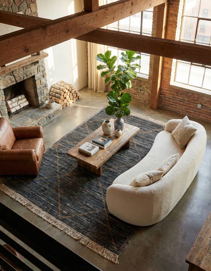 Detail image of 8' 1 x 11' Hand Knotted Moroccan Wool Rug