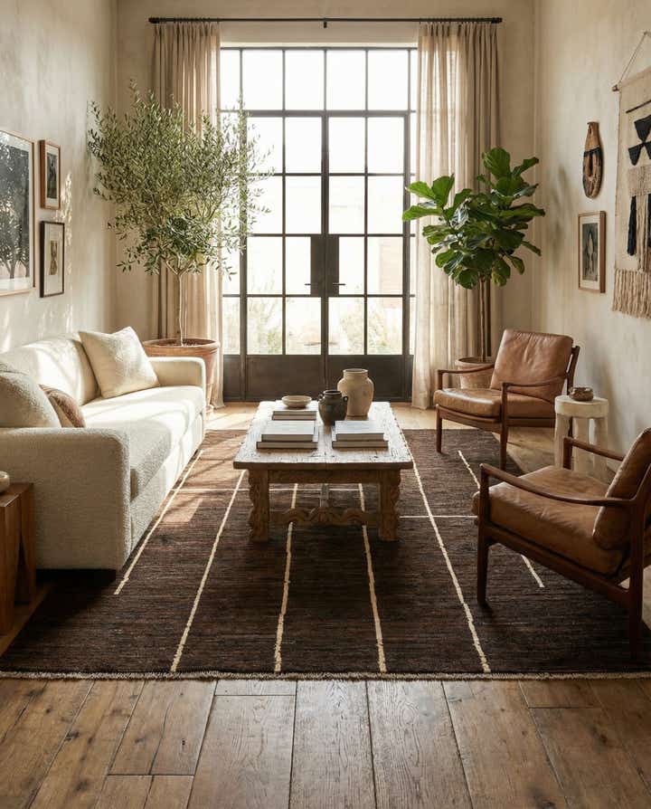 5' 8 x 7' 10 Hand Knotted Moroccan Wool Rug