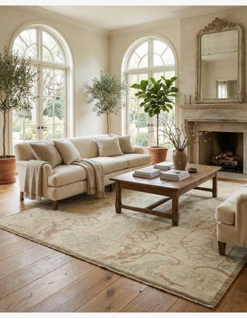 8' 3 x 10' 3 Hand Knotted Oushak Wool Rug