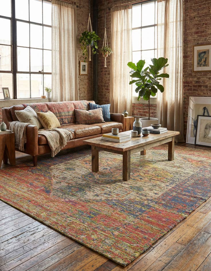 Detail image of 9' x 12'  Hand Woven Chenille Jute Rug