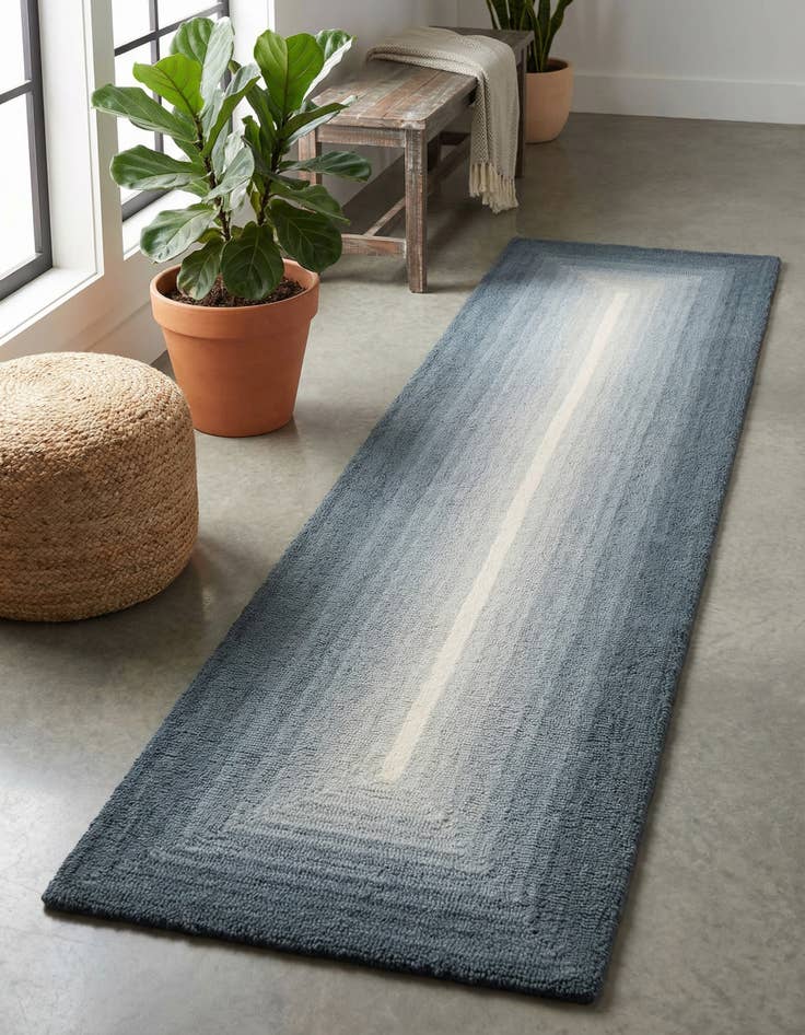 Detail image of 2' x 8' Ombre Wool Runner Rug
