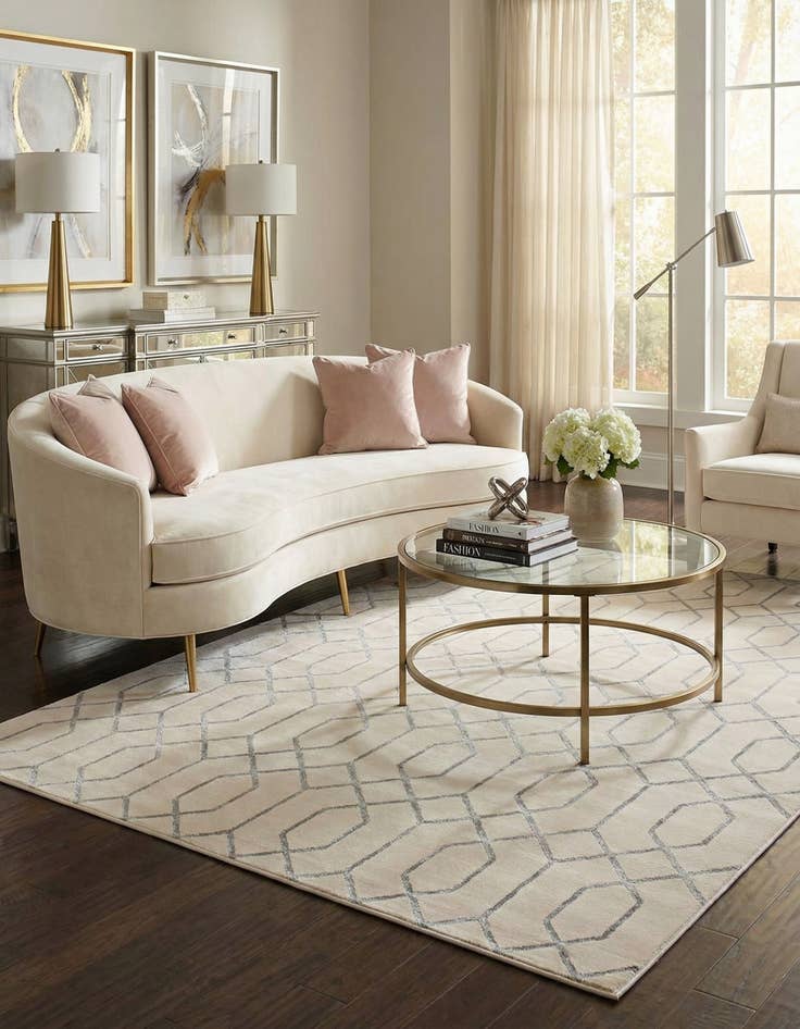 Detail image of 7' 10 x 10' Marilyn Monroe&trade; Glam Trellis Rug