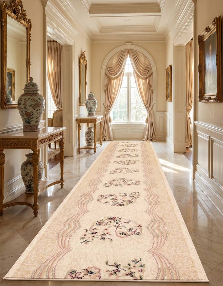 Detail image of 2' 7 x 85' 4 Tabriz Design Runner Rug