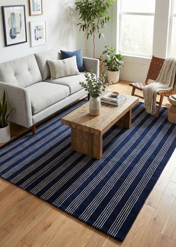 6' 1 x 9' Jill Zarin Striped Wool Rug