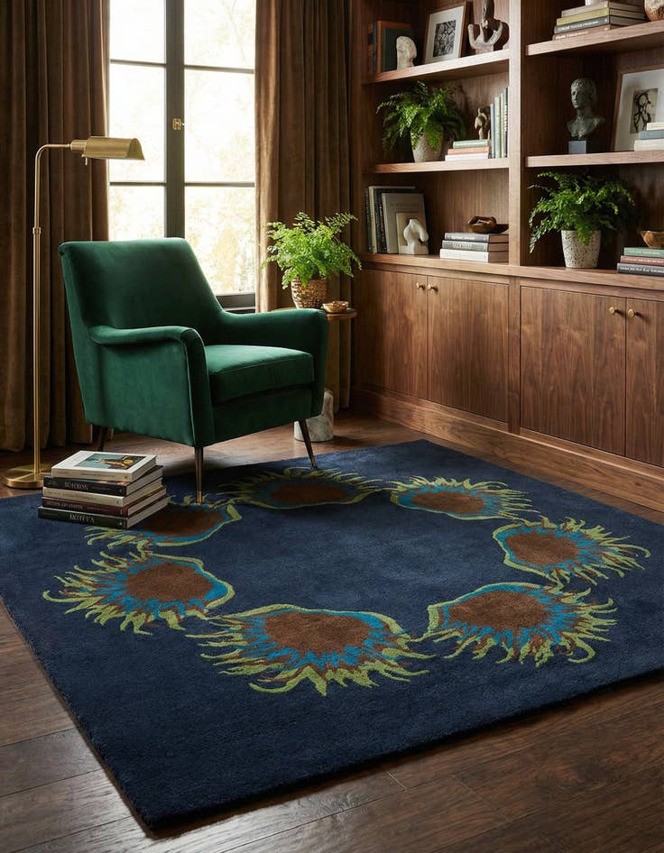 Detail image of 7' 6 x 7' 7 Luna Wool Square Rug