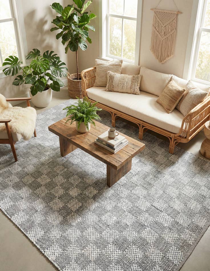 Detail image of 8' x 10' Hand Woven Chindi Cotton Rug