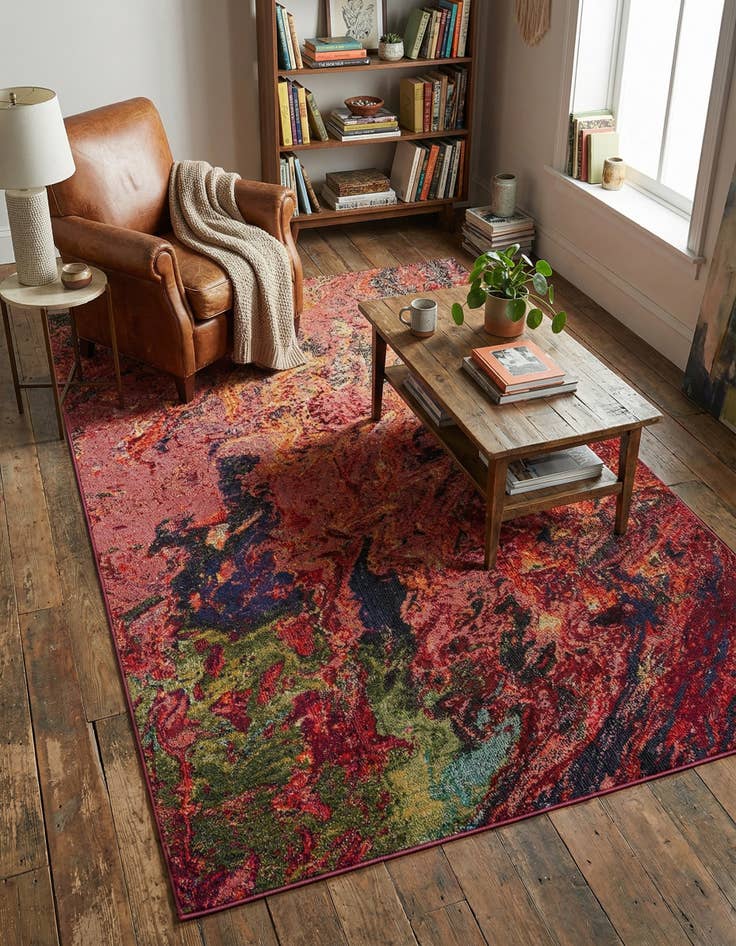 Detail image of 5' 3 x 8'  Washable Haerfest Rug