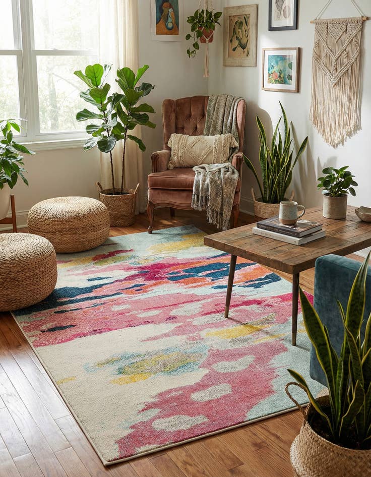 Detail image of 5' x 8' Washable Hyacinth Rug