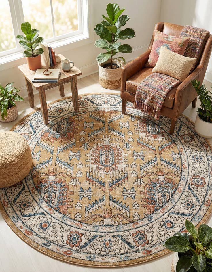 Detail image of 6' x 6' Nyla Round Rug