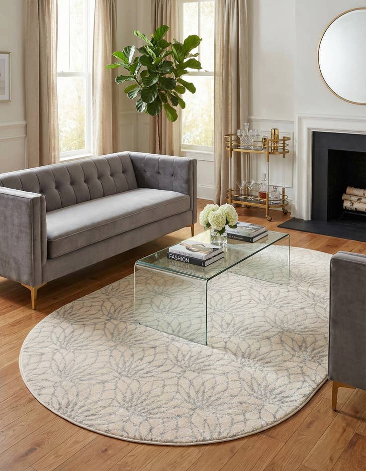 Detail image of 5' 3 x 8' Marilyn Monroe&trade; Glam Dahlia Oval Rug