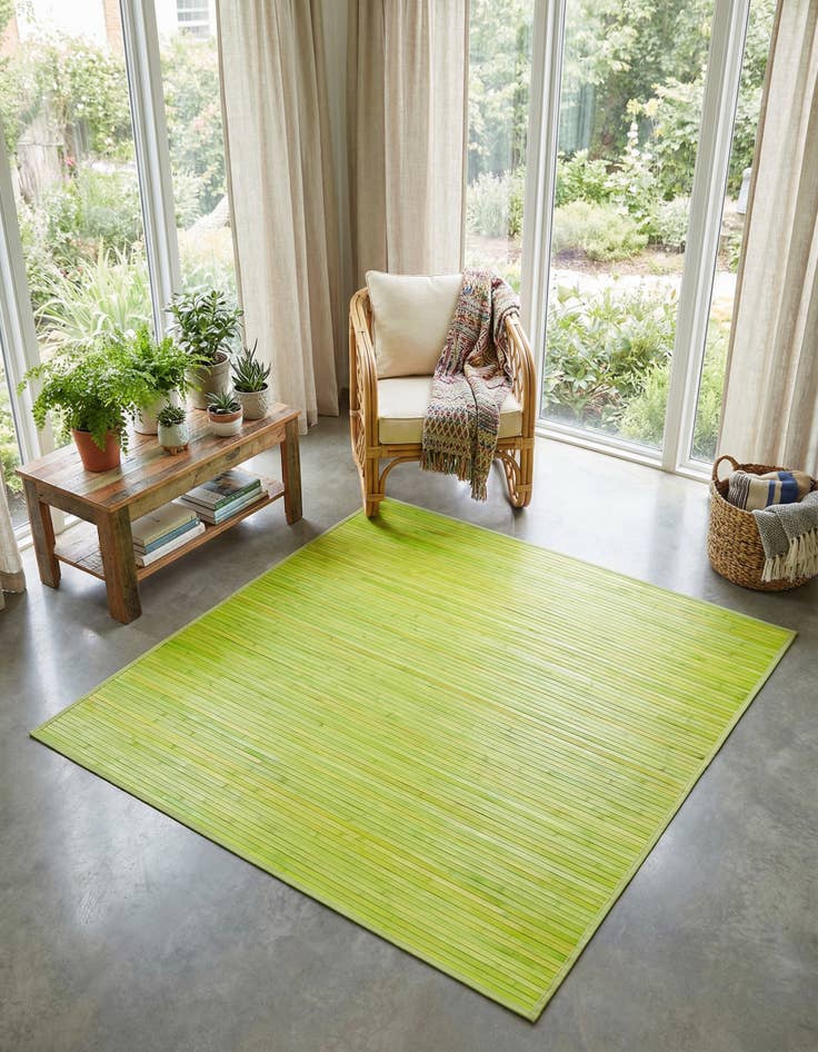 Detail image of 5' 3 x 5' 3 Bamboo Square Rug