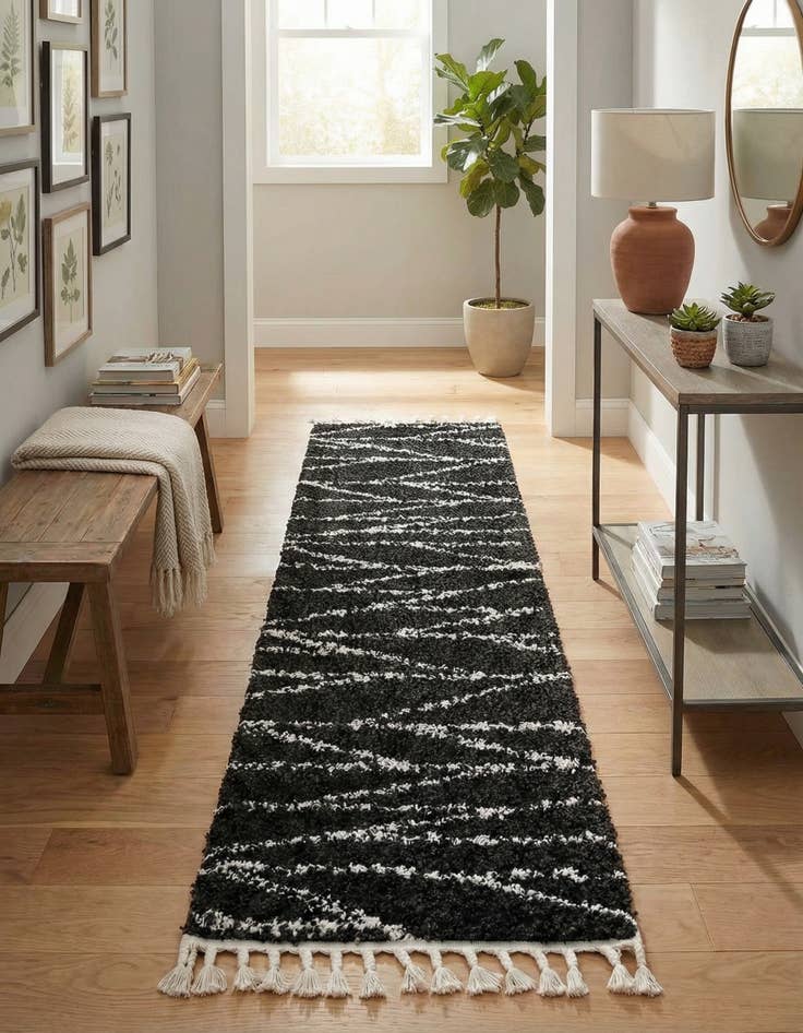 Detail image of 2' x 8' Serenity Shag Runner Rug
