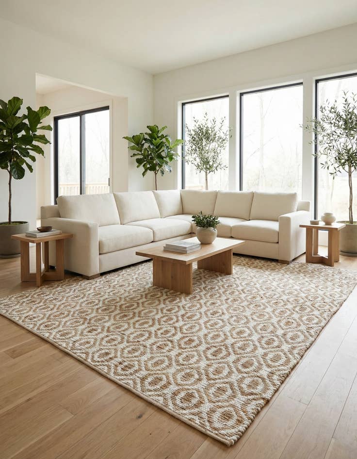 Detail image of 10' x 14' 1  Hand Woven Chindi Jute Rug