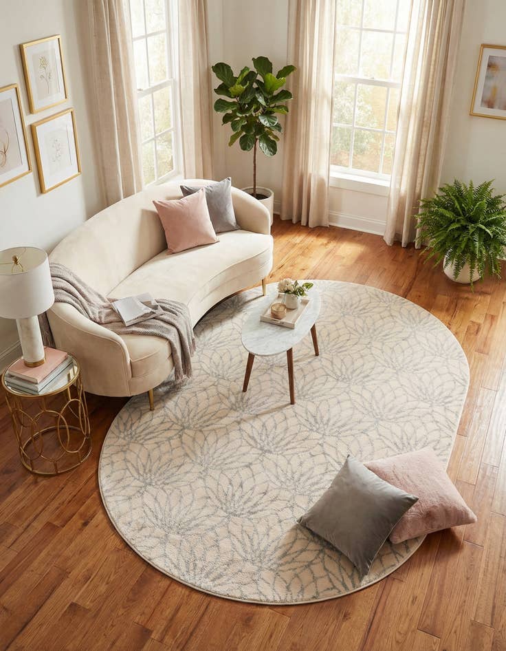 Detail image of 5' 3 x 8'  Marilyn Monroe&trade; Glam Dahlia Oval Rug