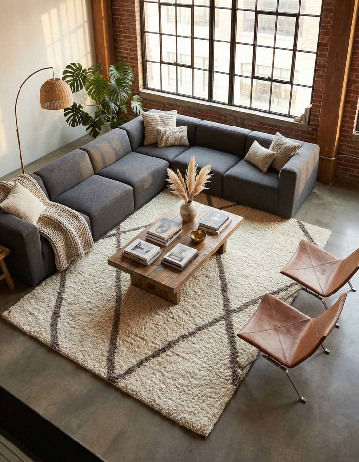 Detail image of 10' x 14' Infinity Shag Rug