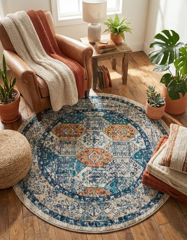 Detail image of 4' x 4' Lola Round Rug