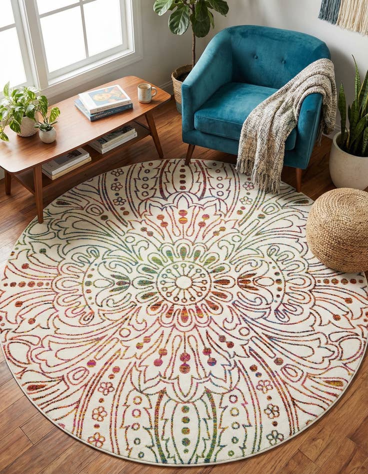 Detail image of 8' x 8' Florence Round Rug