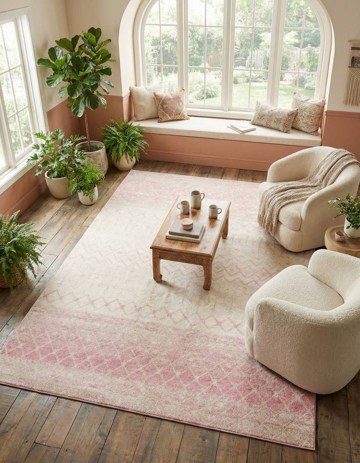 Detail image of 10' x 13' Moroccan Trellis Rug