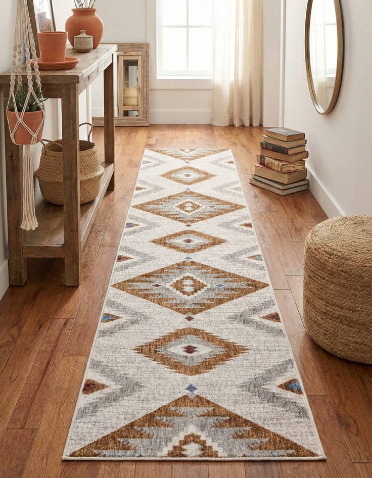 Detail image of 2' 7 x 12' Eco Southwestern Runner Rug