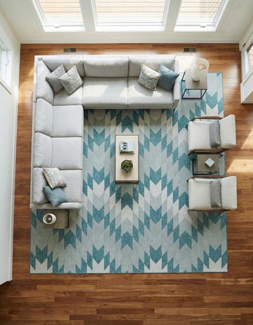 12' x 12' Easy-Clean Modern Indoor / Outdoor Square Rug