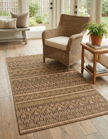 3' 3 x 5' Easy-Clean Modern Indoor / Outdoor Rug