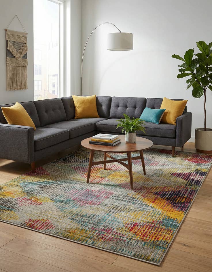 Detail image of 6' x 9' Washable Theia Rug