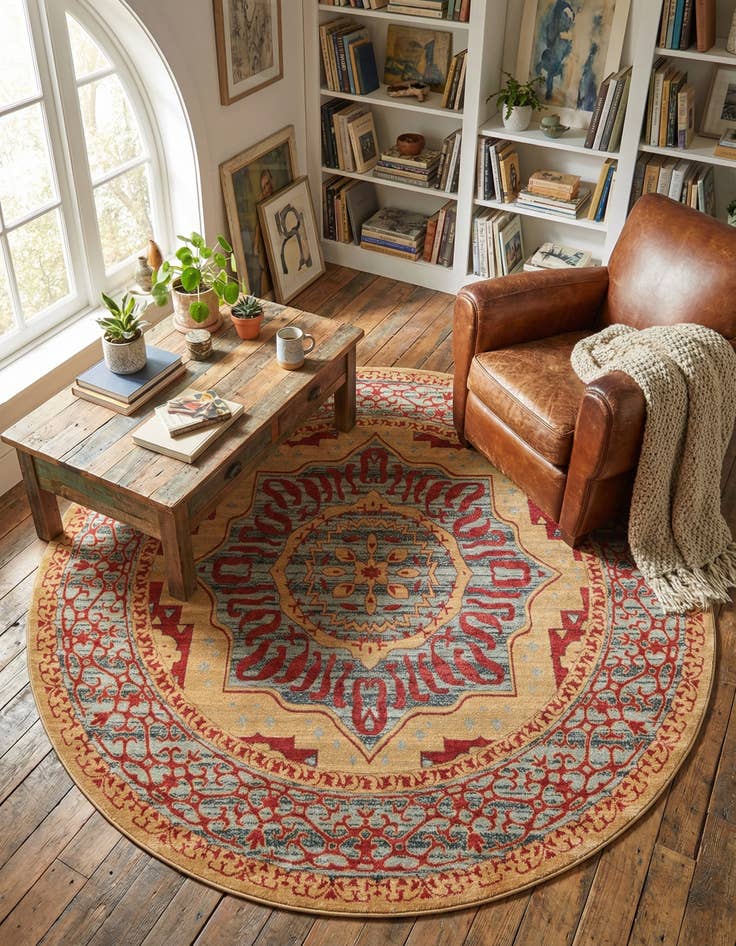 Detail image of 8' x 8' Mamluk Round Rug