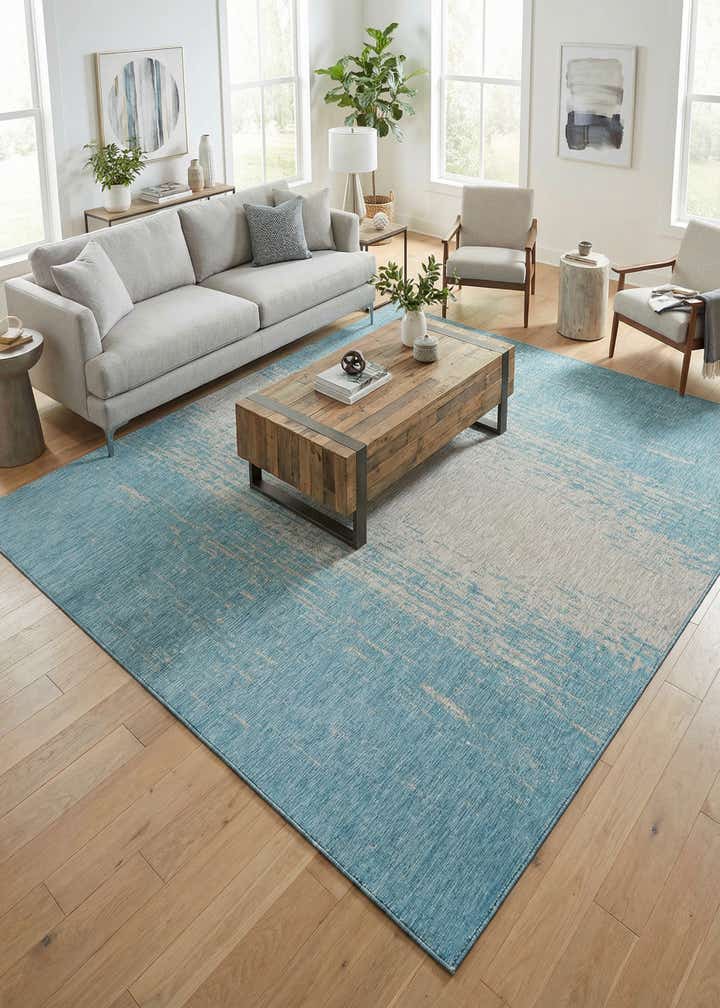 10' 8 x 10' 8 Easy-Clean Modern Indoor / Outdoor Square Rug