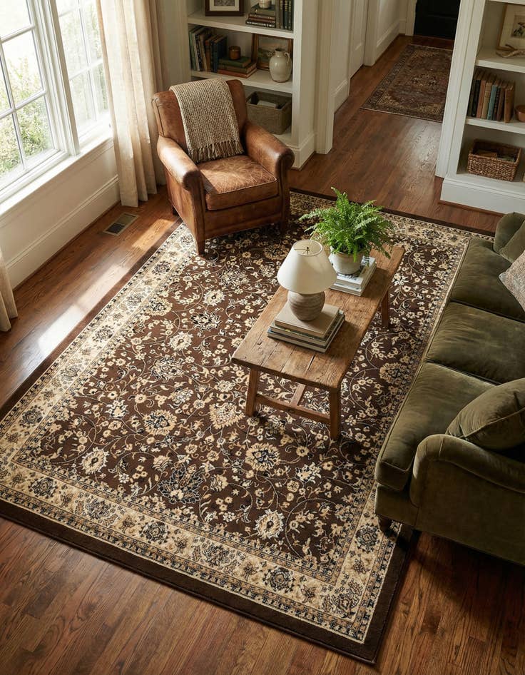 Detail image of 7' 10 x 11' Kashan Design Rug