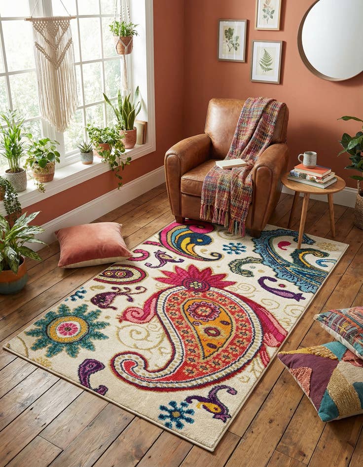 Detail image of 3' 3 x 5' 3 Washable Hyacinth Rug